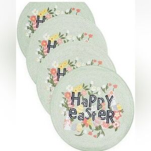 Coterie 2 Sets of 4 Floral Happy Easter Placemats NWT